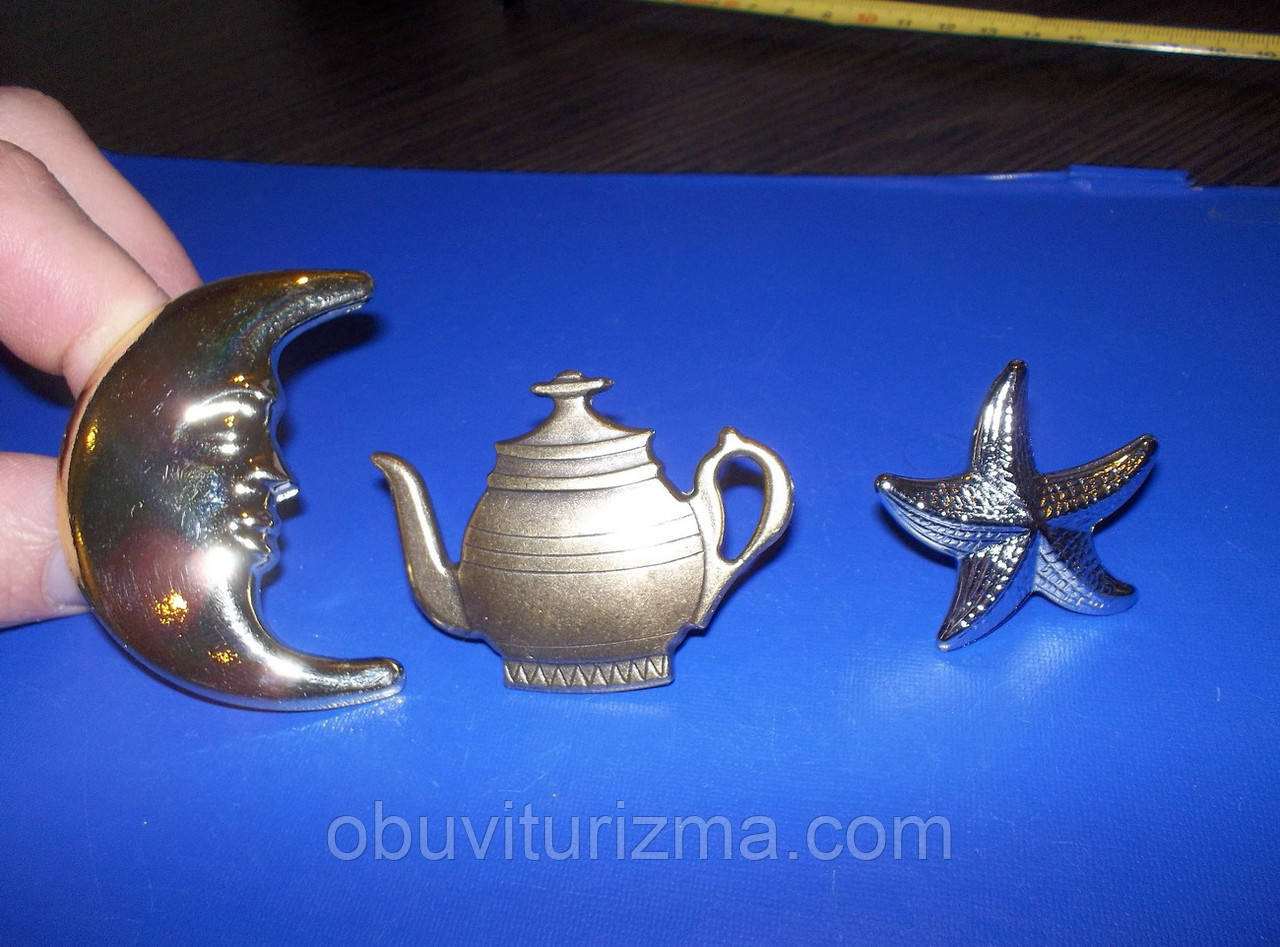 Ручки меблеві дитячі місяць, зірка, чайник, фото 1