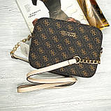Жіноча стильна сумка на плече Guess (4425) brown, фото 2