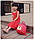 Рюкзак дитячий 2-6 років дошкільний Ведмедик з повідцем Червоний ( код: IBD001R ), фото 3