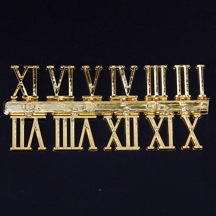 Цифри для циферблата 1,8 см, римські, золото, фото 2