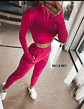 Жіночий костюм топ на блискавці з мітенками та штани, фото 8