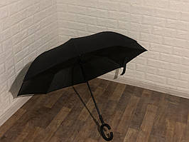 Зонт навпаки / Розумний парасольку (чорний-зелений)