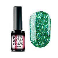 Гель-лак Naomi Self Illuminated No03 зелений з блискітками та слюдою, 6 мл