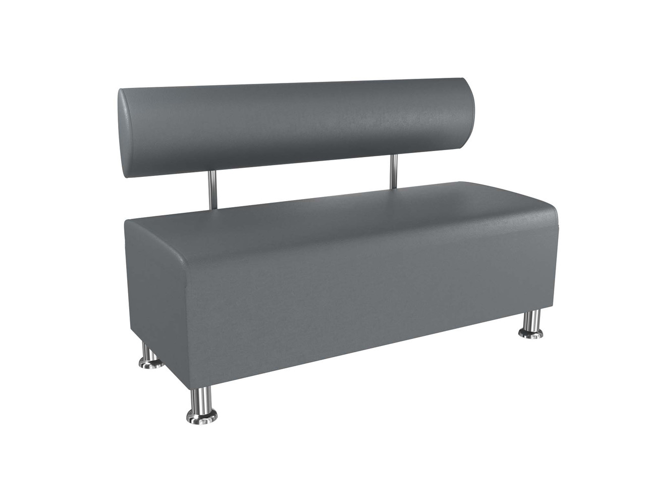 Диван офісний BNB Solo PLUS 1200x540x750 сірий. Флай 2233 Для школи, лікарні, адміністратора, очікування