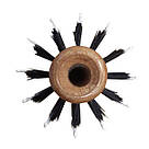 Щітка кругла комбінована брашинг Hercules round brush walnut клен, фото 3