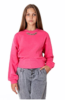 Детский подростковый утепленный свитшот для девочки Mevis розовый
