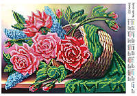 Схема для вышивки бисером или нитками Букет роз