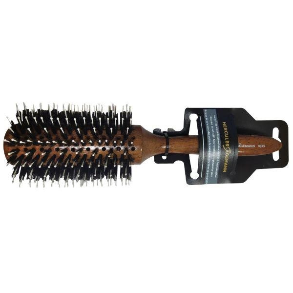 Hercules round brush walnut. Щітка кругла комбінована, брашинг. Горіх.