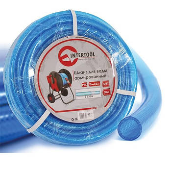 Шланг для води 3-шаровий 3/4", 20 м, армований PVC INTERTOOL GE-4073