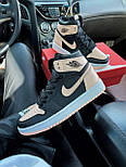 Жіночі кросівки Nike Air Jordan Retro 1 Black Pink осінь-весна повсякденні. Живе фото. топ, фото 4