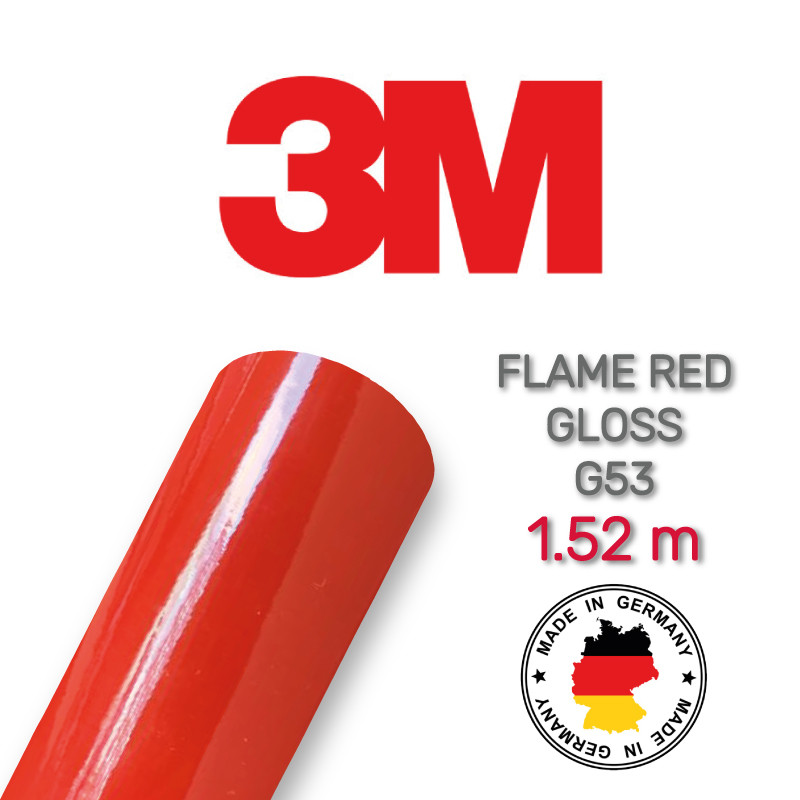 3M 2080 G53 Flame Red Gloss — глянсова червона плівка 1.524 м