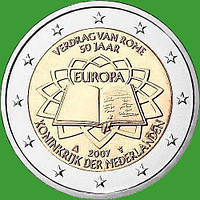 Нідерланди 2 євро 2007 р. Римськийкт. UNC.