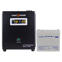 Комплект резервного живлення для котла LogicPower ДБЖ W500 + мультигелевая батарея 720W