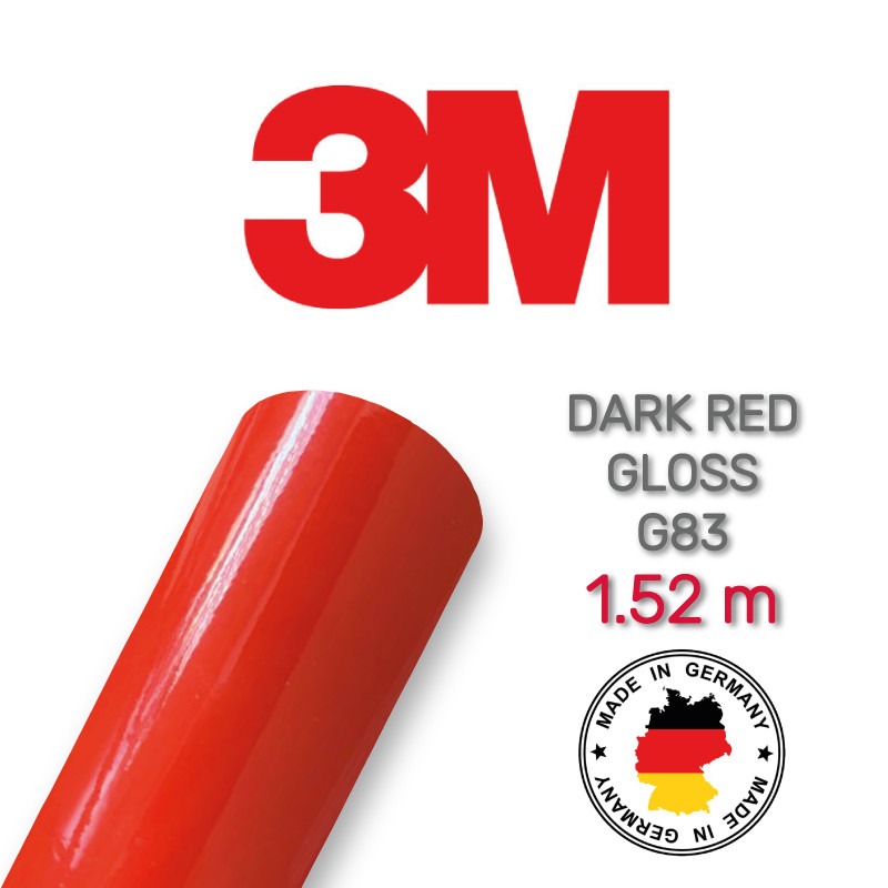 3M 2080 G83 Dark Red Gloss - глянцева темно-червона плівка 1.524 м