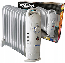 Масляний радіатор, обігрівач Mesko MS 7806 (1200Вт, таймер, 11 ребер, Польща)