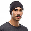 Шапка осінь вовна BUFF Lightweight  MERINO WOOL HAT solid black, фото 3