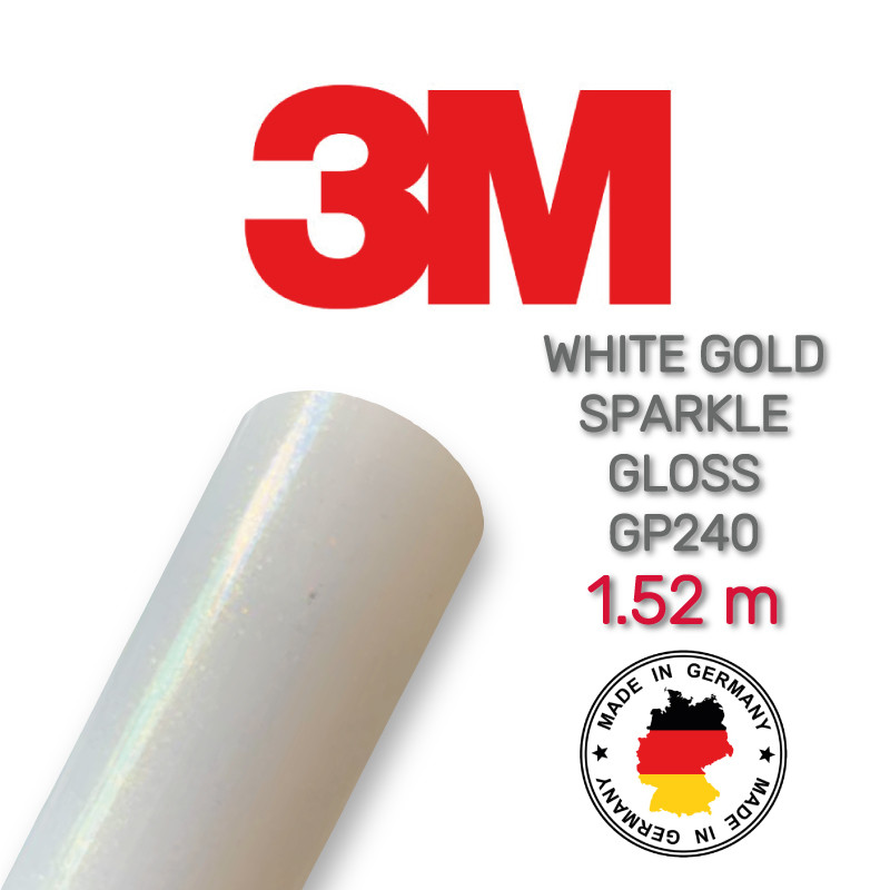 3M 2080 GP240 White Gold Sparkle Gloss — глянсова золотисто-біла плівка 1.524 м
