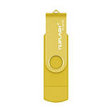 OTG USB Флеш накопичувач 32GB Nuiflash micro USB Жовтий, фото 2