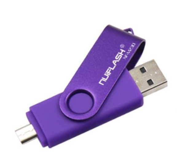 OTG USB Флеш накопичувач 32GB Nuiflash micro USB Фіолет