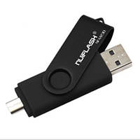 OTG USB Флеш накопитель 32GB Nuiflash micro USB Черный