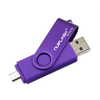 OTG USB Флеш накопитель 64GB Nuiflash micro USB Фиолет