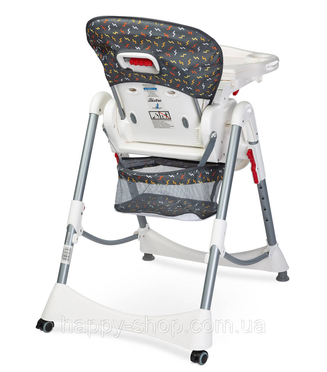 Стільчик для годування Caretero Bistro Graphite - фото 8 - id-p1475982949