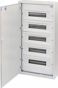 Щит металевий WRP18-5 (5х18 мод., 90мод., пластик. фальш-панель, IP30, зовнішн. вик.)
