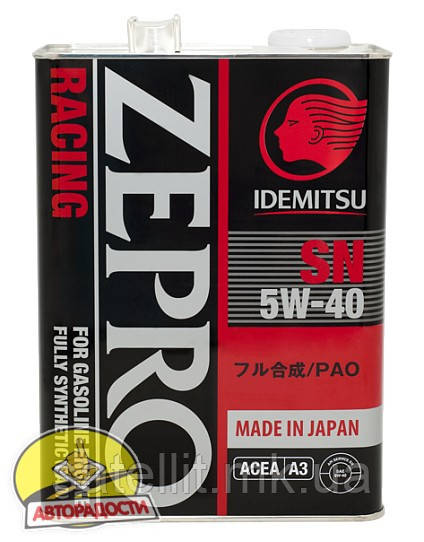 Олива моторна IDEMITSU ZEPRO 5W40 4L Euro Spec, SN/CF (1849041)