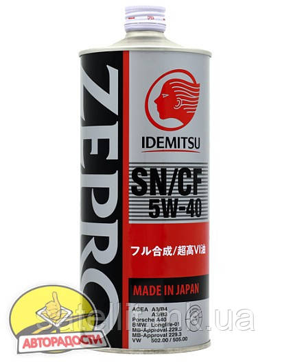 Олива моторна IDEMITSU ZEPRO 5W40 1L Euro Spec, SN/CF (1849054)