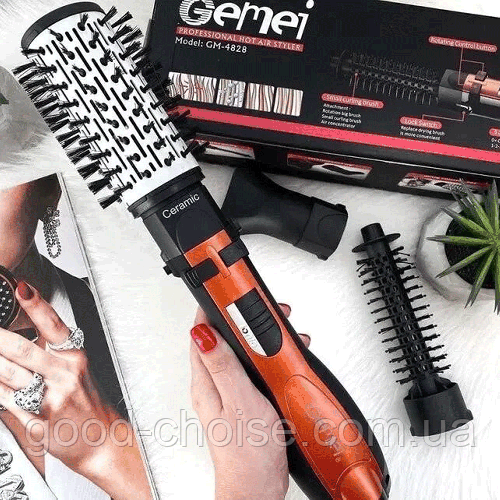 Фен щетка Gemei GM 4829 / Стайлер / Фен для волос, цена 709.10 грн ...