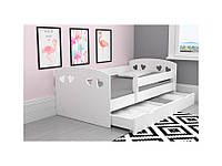 Дитяче ліжко односпальне 160 х 80 Kocot Kids Julia біле з шухлядою Польща