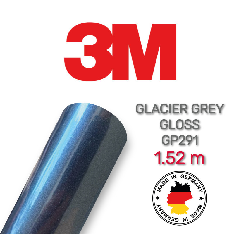 3M 1080 Gloss Glacier Grey GP291 Глянсова сіра плівка 1.524 м, фото 1
