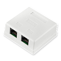 Розетка RJ-45 2-порта кат.5Е UTP LogicPower LP-114