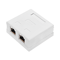 Розетка RJ-45 2-порту кат.5Е FTP LogicPower LP-214