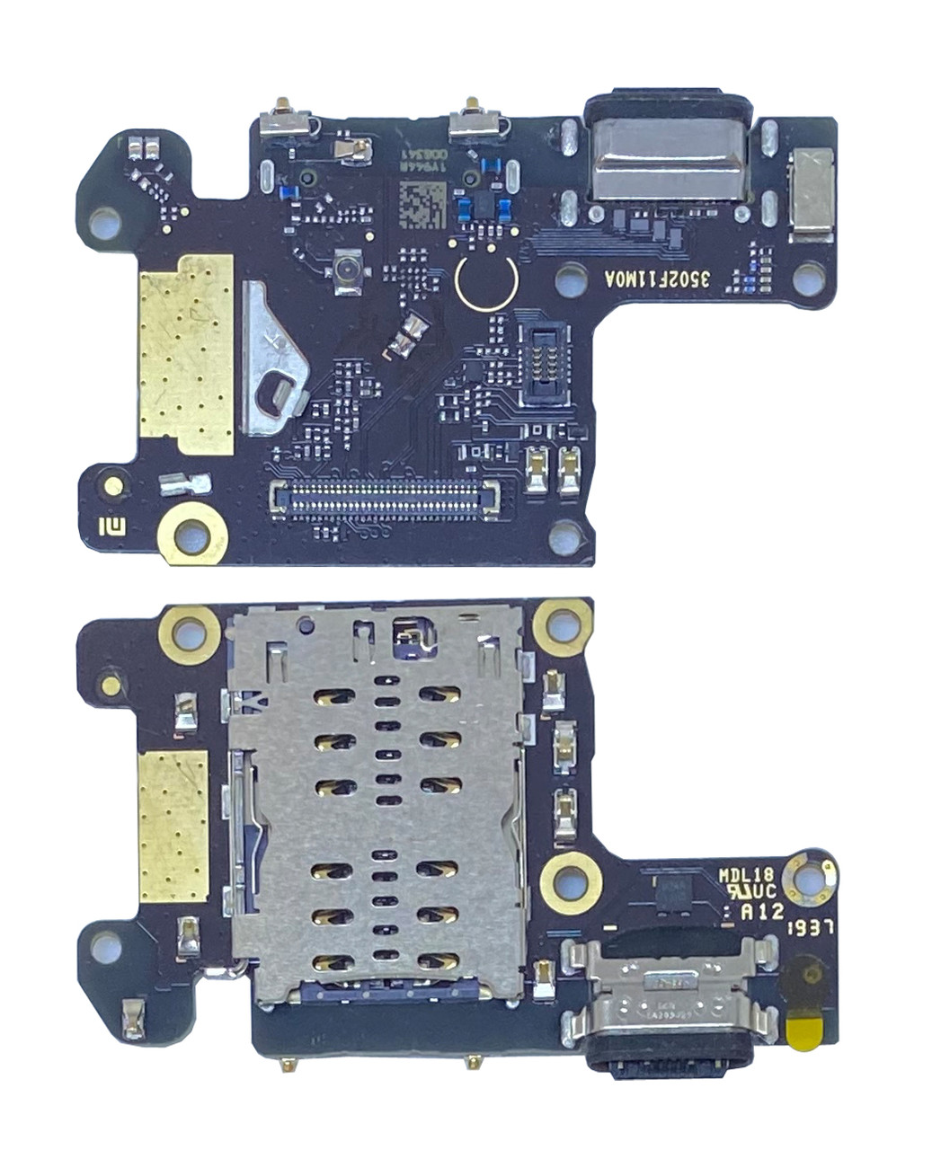 Нижня плата Xiaomi Mi 9T (2019) з конектором зарядки + мікрофон + компоненти, фото 1