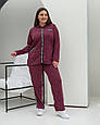 Спортивний костюм великого розміру Квін марсала (54-68), фото 2