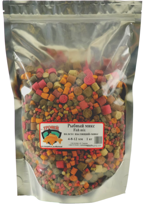 Пелетс Трофей Мікс рибний 4мм 1 кг, фото 1