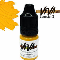 Пігмент Viva Corrector 3 Yellow для перманентного макіяжу, 6мл