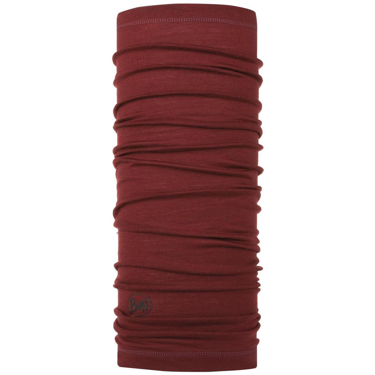 Баф осінь вовна BUFF LIGHTWEIGHT MERINO WOOL SOLID wine, фото 1