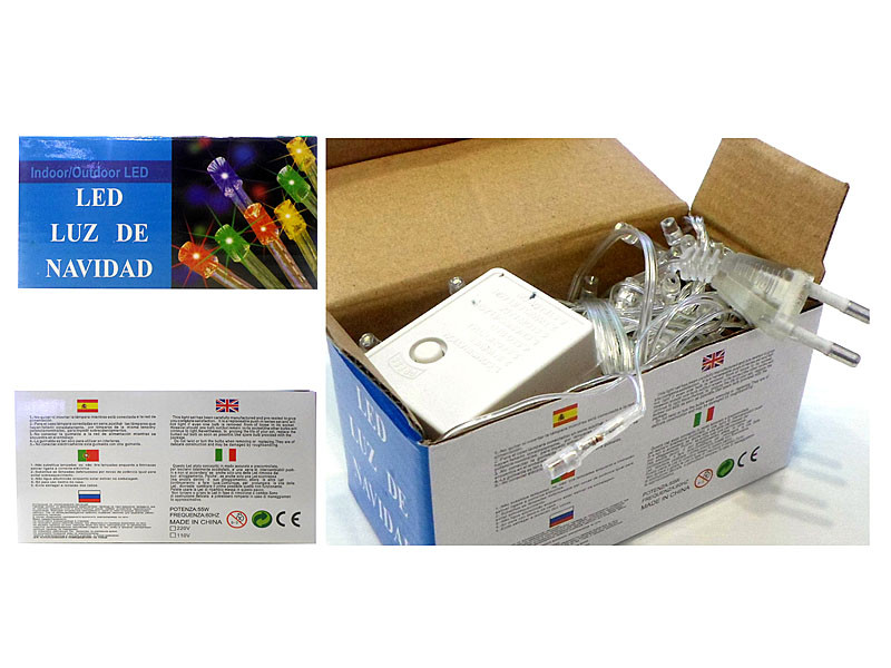 Гірлянда прозорий провід 300LED (білий) LED300W-1 60шт 8647