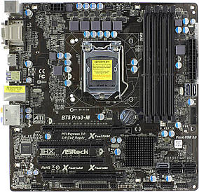 Материнська плата ASRock B75 Pro3-M, s1155, USB 3.0, SATA-3 (б/у), фото 4