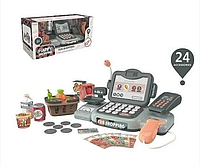 Детский игрушечный кассовый аппарат Мини касса со сканером, весами и терминалом Metr+ 888 K