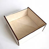 Скринька для кілець з прозорою кришкою 120*120*50мм, фото 2