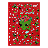 /Блокнот UFO А6 64 л клітинка тв обв мат ламін + лав червоний KIDS Line