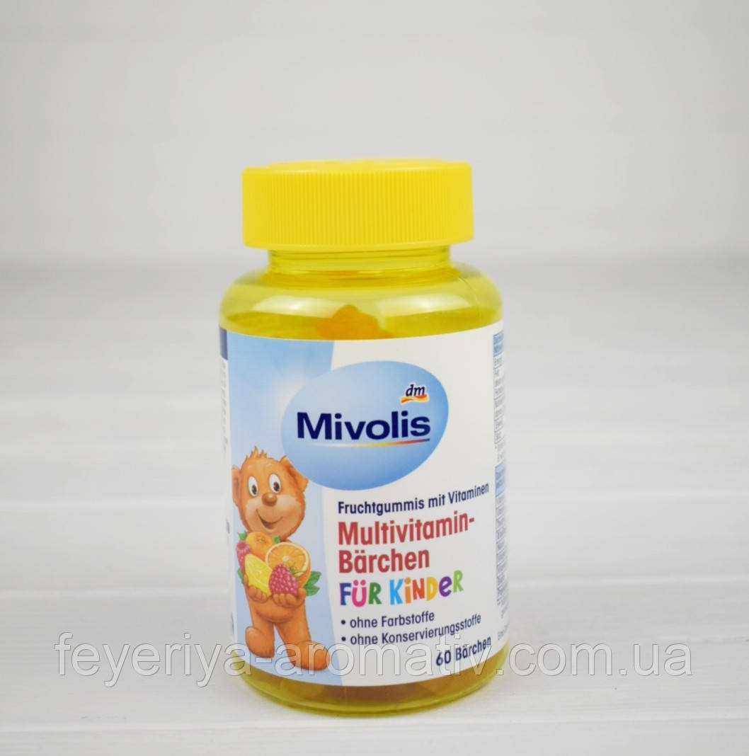 Вітамінний комплекс для дітей Mivolis Multivitamin-Barchen, 60 ведмедиків 120г (Німеччина)