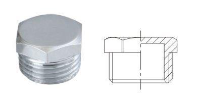 Заглушка з зовнішньою різьбою SOLOMON 2" нікель 4001, фото 1