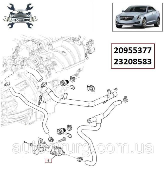 Додатковий насос ОЖ Cadillac ATS 20955377 / 23208583