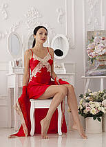 Шовкова жіноча комбінація "Севілья". TM"Silk Kiss". Seville. Натуральний 100% шовк. Червона, фото 2