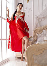 Шовкова жіноча комбінація "Севілья". TM"Silk Kiss". Seville. Натуральний 100% шовк. Червона, фото 5