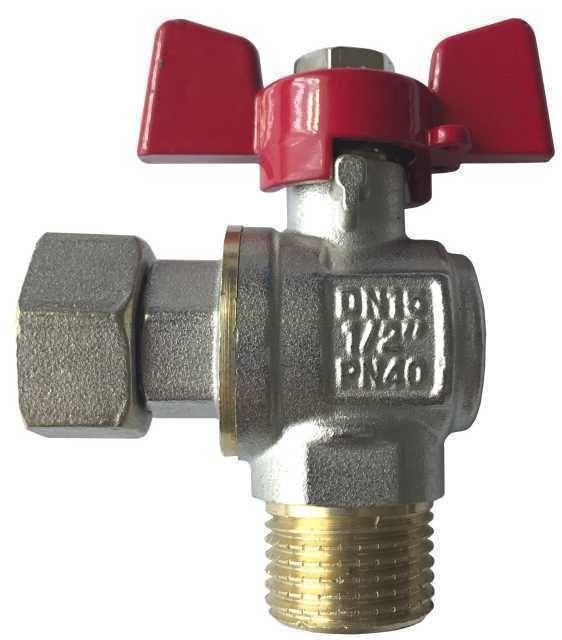 Кран кульовий кутовий з накидною гайкою SOLOMON 3/4" НВ PN40 160402, фото 1